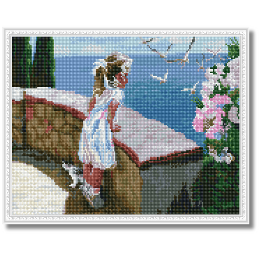 Dijamantski mozaik 40х50 Detinjstvo na moru DML035