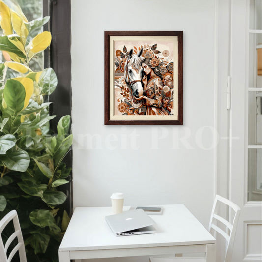 Slika po brojevima 40x50 Devojka i konj SKL004