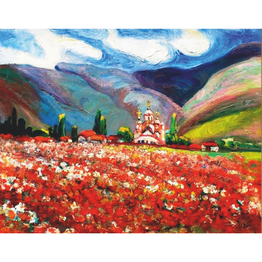 Dijamantski mozaik 40х50 Kosovski božuri DML007