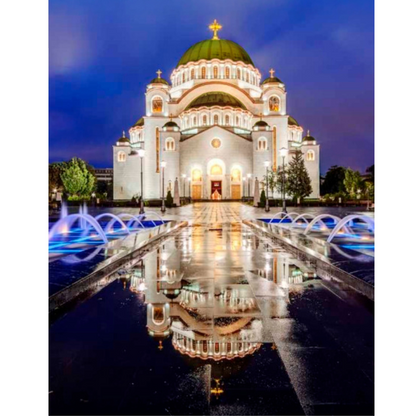 Dijamantski mozaik 40х50 Hram Svetog Save DML027