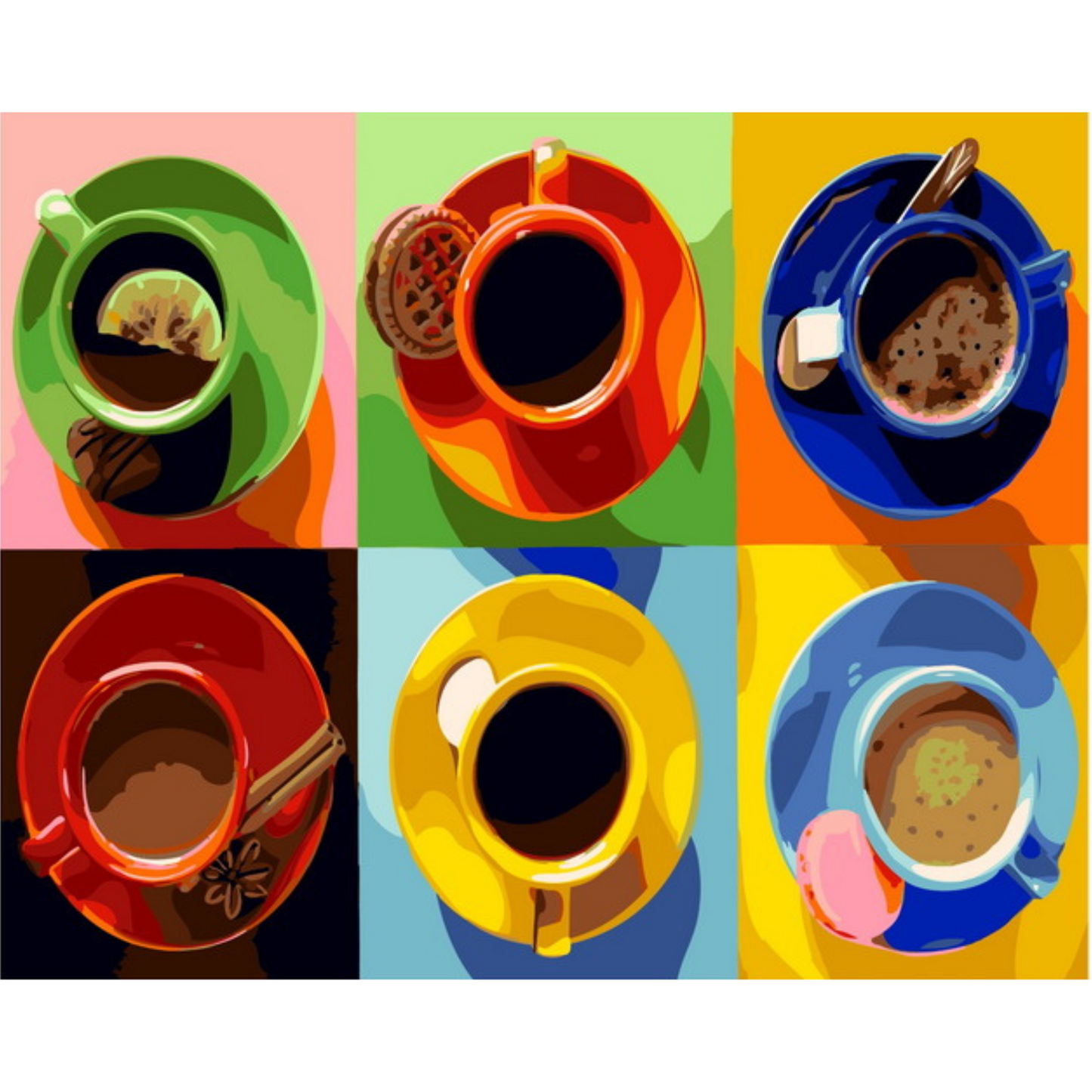 Dijamantski mozaik 40х50 Pop-art kafa DML028