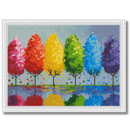 Dijamantski mozaik 30х40 Šareno drveće DMM029