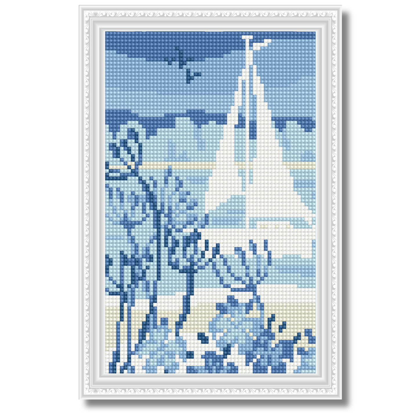 Dijamantski mozaik 20х30 Belo jedro DMS018