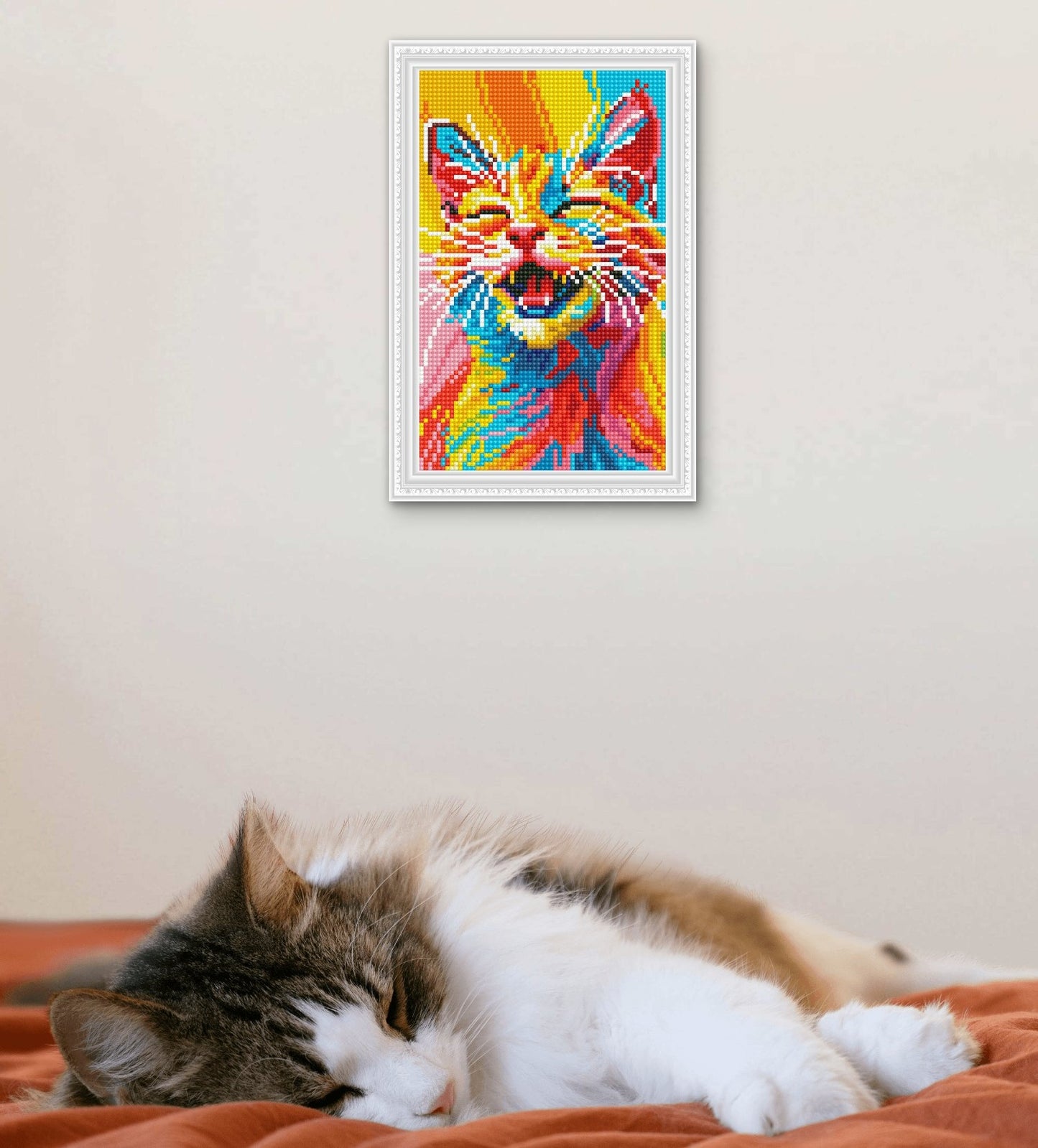 Dijamantski mozaik 20х30 Mačka i duga DMS028