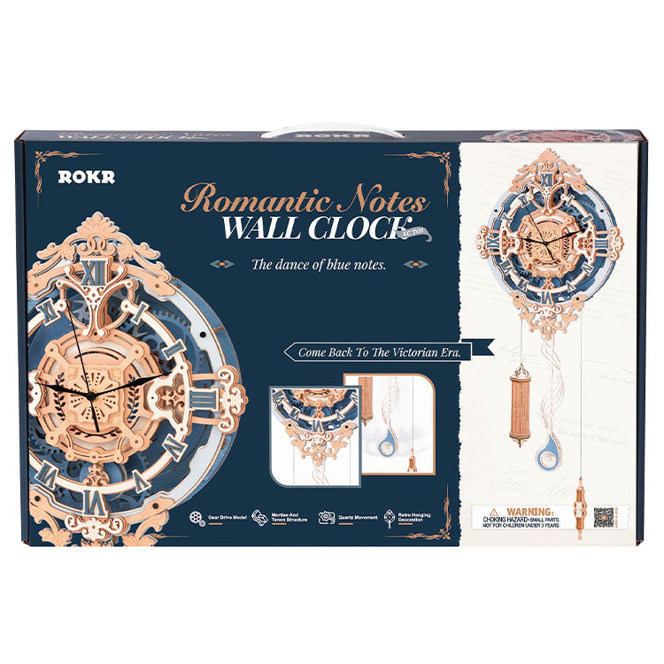 Romantic Notes Wall Clock (Drveni konstruktor - Romantični sat) LC701