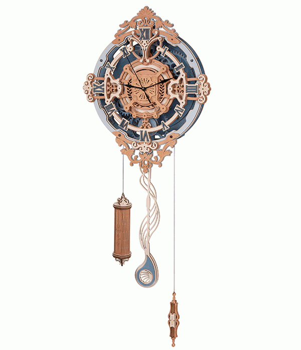 Romantic Notes Wall Clock (Drveni konstruktor - Romantični sat) LC701