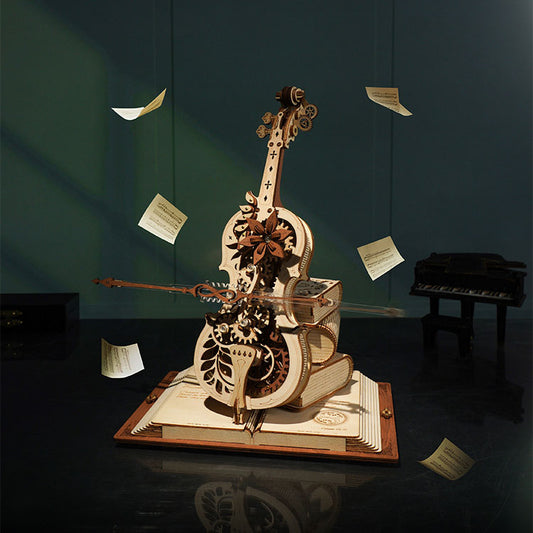 Music Box Magic Cello (Drveni konstruktor - Muzička kutija "Magično Violončelo") AMK63
