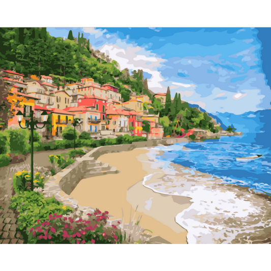 Slika po brojevima 40x50 Grad na moru SKL011