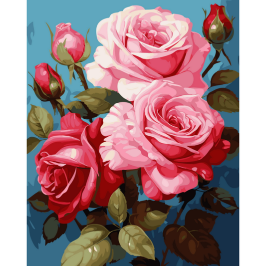 Slika po brojevima 40x50 Ruže u cvatu SKL015
