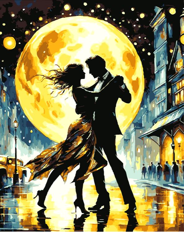 Slika po brojevima 40x50 Ples pod mesečinom SKL017