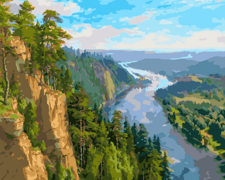 Slika po brojevima 40x50 Reka  SKL024