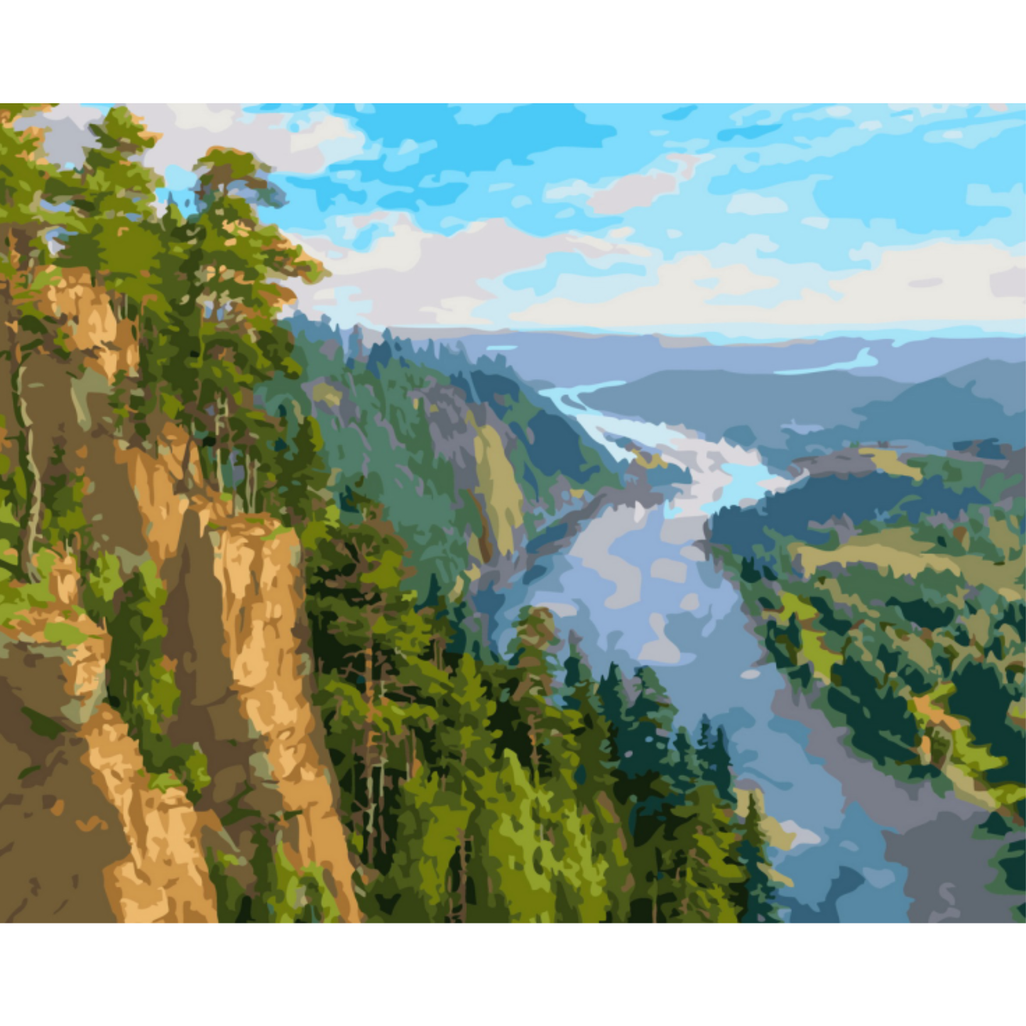 Slika po brojevima 40x50 Reka  SKL024