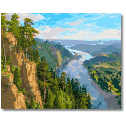 Slika po brojevima 40x50 Reka  SKL024