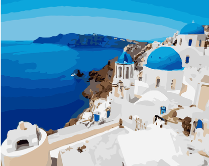 Slika po brojevima 40x50 Santorini  SKL025