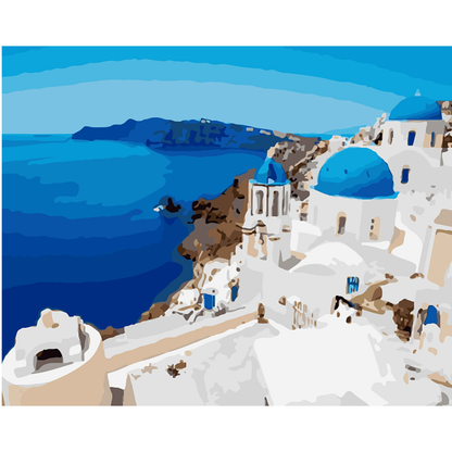 Slika po brojevima 40x50 Santorini  SKL025