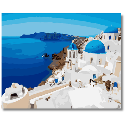 Slika po brojevima 40x50 Santorini  SKL025