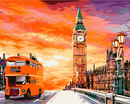 Slika po brojevima 40x50 Zalazak u Londonu  SKL026