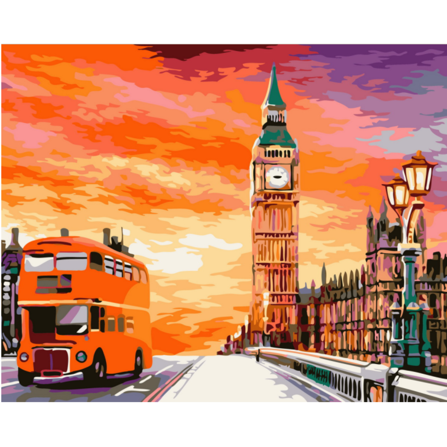 Slika po brojevima 40x50 Zalazak u Londonu  SKL026