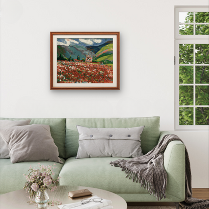 Slika po brojevima 40x50 Kosovski božuri SKL031