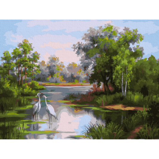 Slika po brojevima 30x40 Susret na reci SKM009