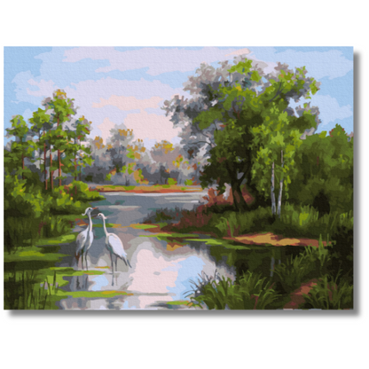 Slika po brojevima 30x40 Susret na reci SKM009