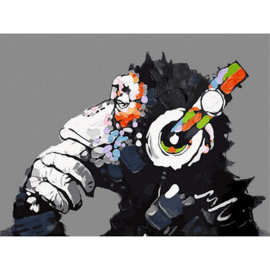 Slika po brojevima 30x40 DJ Majmun SKM032