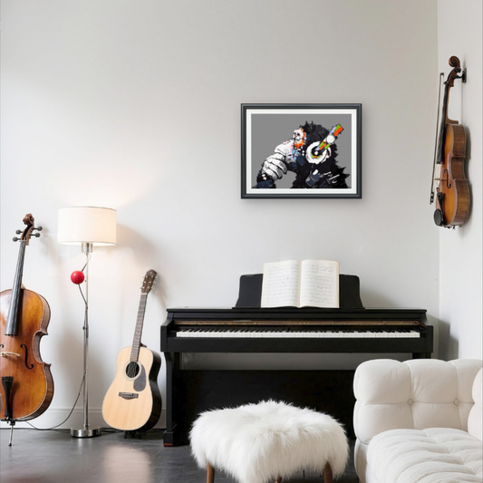 Slika po brojevima 30x40 DJ Majmun SKM032