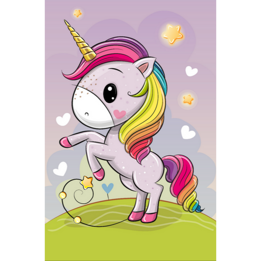 Slika po brojevima 20x30 Srećni jednorog  SKS010