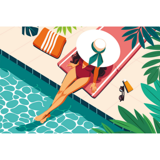 Slika po brojevima 20x30 Na bazenu SKS011