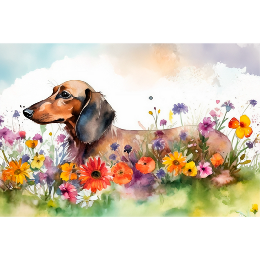 Slika po brojevima 20x30 Jazavičar u šetnji SKS013