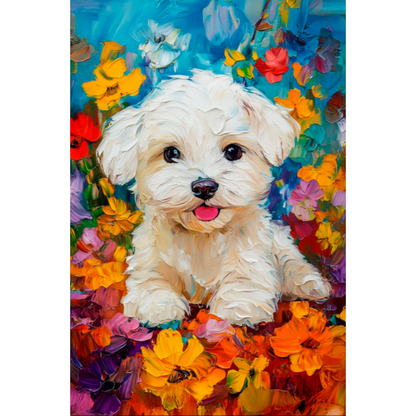 Slika po brojevima 20x30 Beli pas SKS015