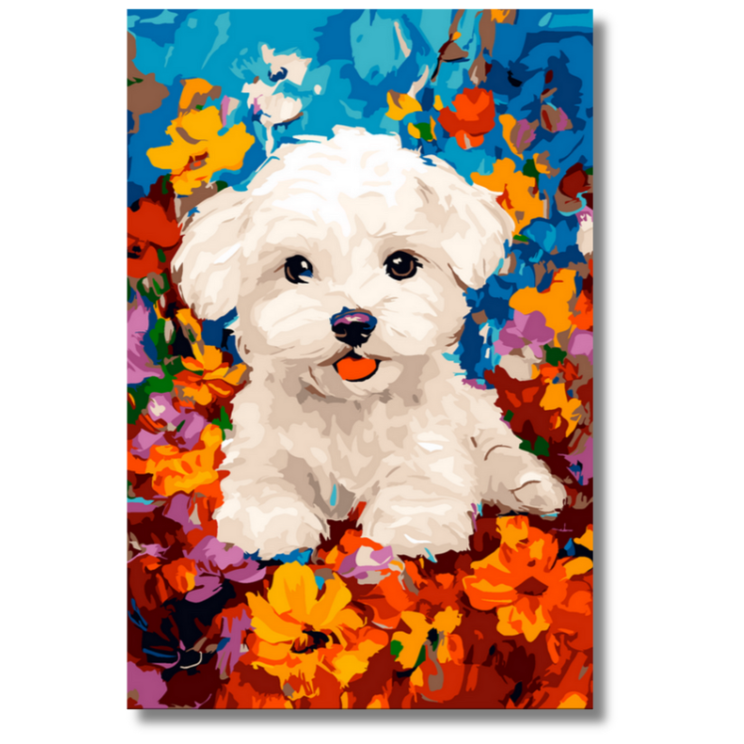 Slika po brojevima 20x30 Beli pas SKS015