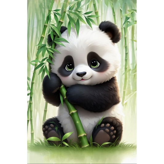 Slika po brojevima 20x30 Zelenooka panda SKS016
