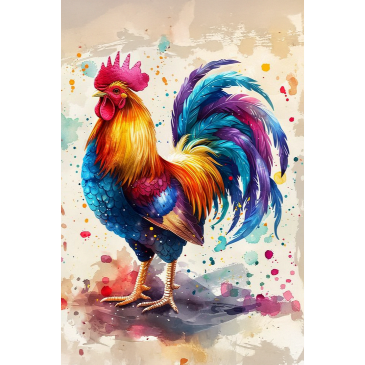 Slika po brojevima 20x30 Petao zvani radost SKS021