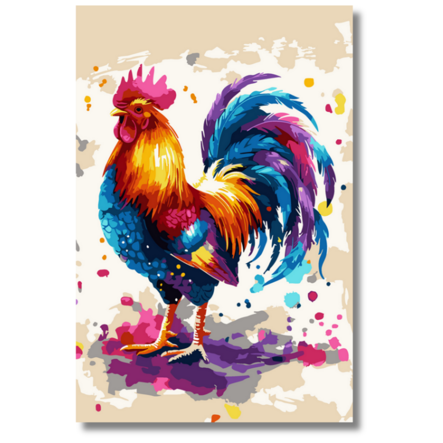 Slika po brojevima 20x30 Petao zvani radost SKS021