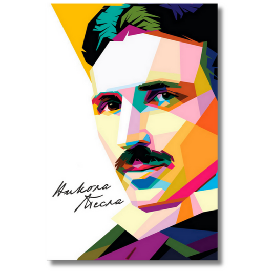 Slika po brojevima 20x30 Nikola Tesla pop-art potrait  SKS028
