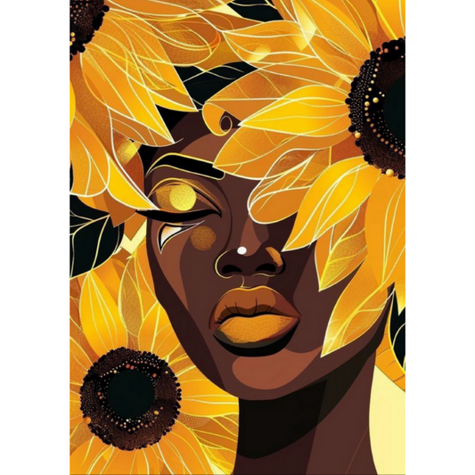 Slika po brojevima 20x30 Žena sunce SKS034